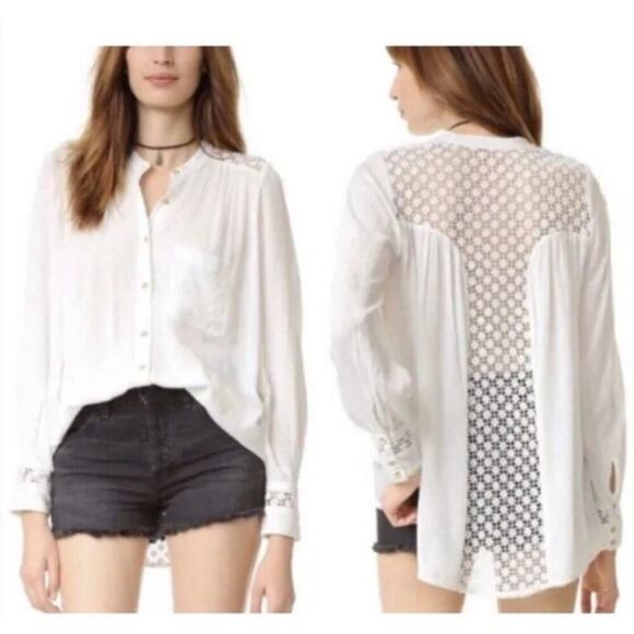 Free People The Best Button Front Blouse XS - Picture 1 of 13